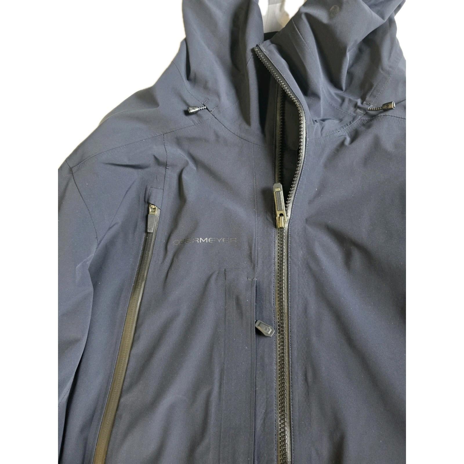 Obermeyer Mens XL Dark Blue Fusion Highlands Shell Recco Rescue Ski Jacket