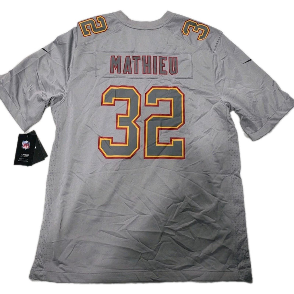 NWT Nike On Field Kansas City Chiefs Tyrann Mathieu Men's Large Gray Jersey