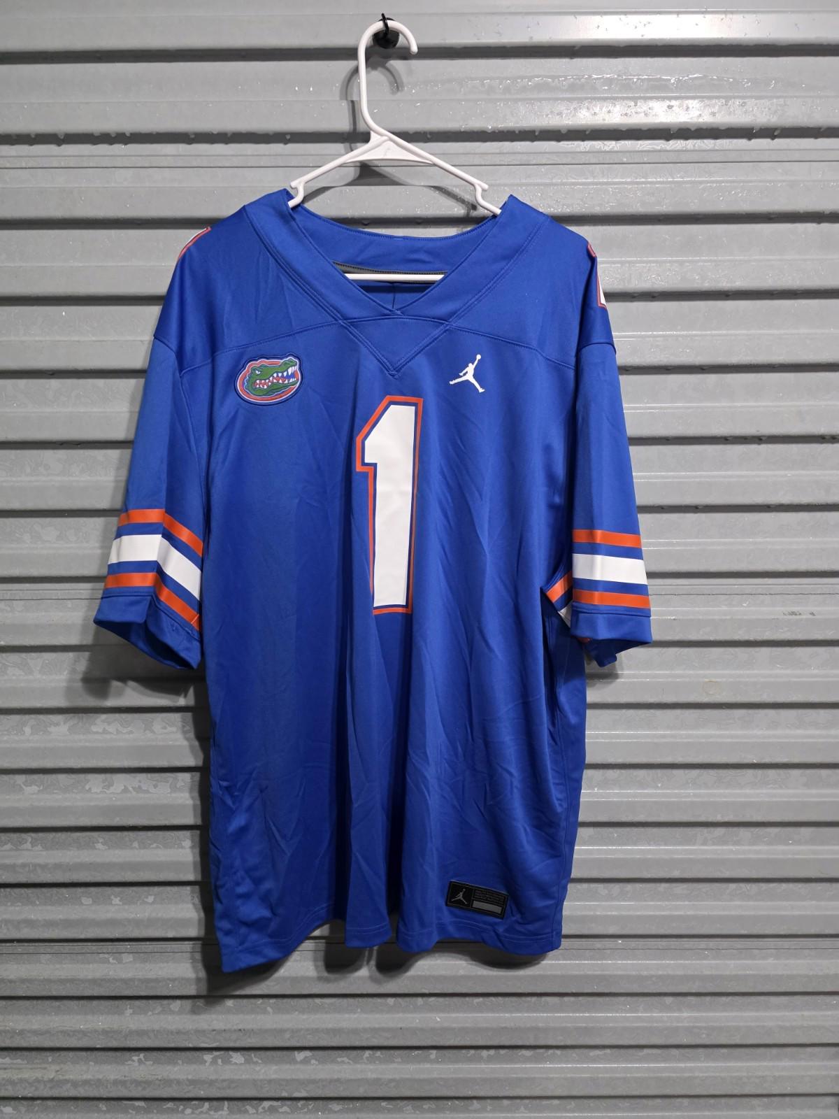 Florida Gators Jersey Mens 2XL Royal Blue Jordan Dri-Fit Football NCAA