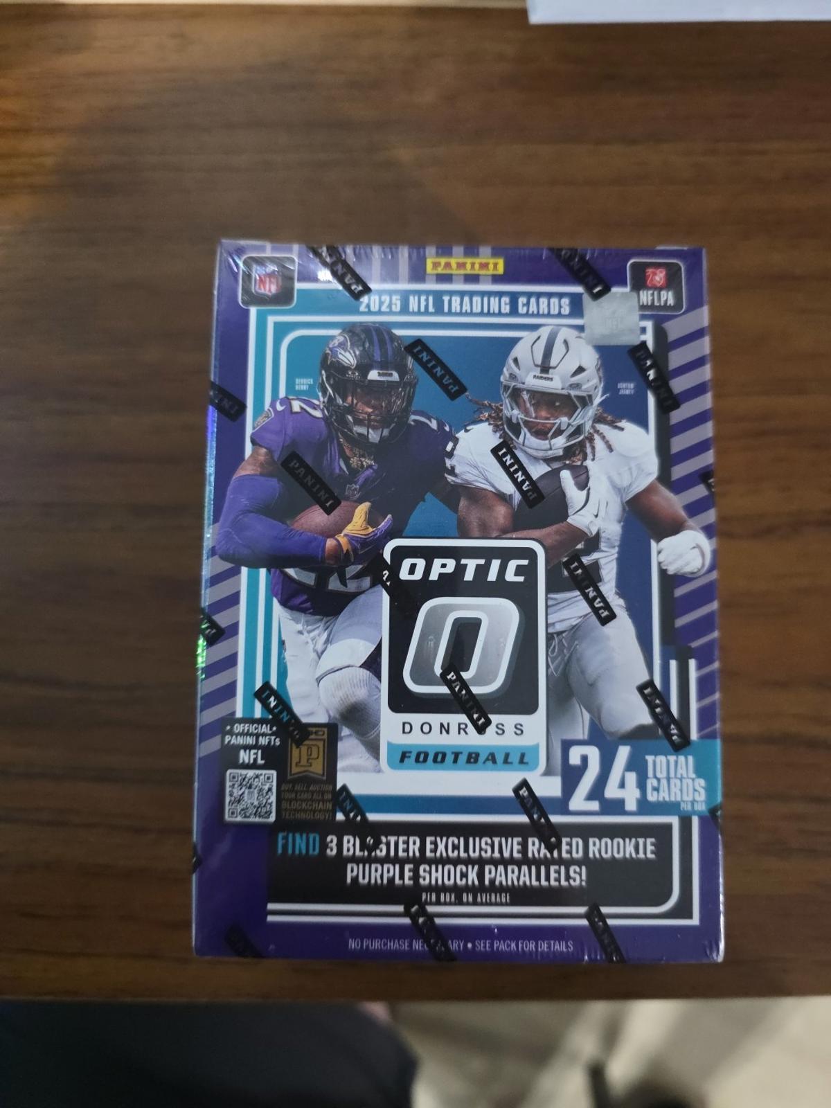 2025 Panini Donruss Optic Football Factory Sealed 6 Pack Blaster Box 24 Cards