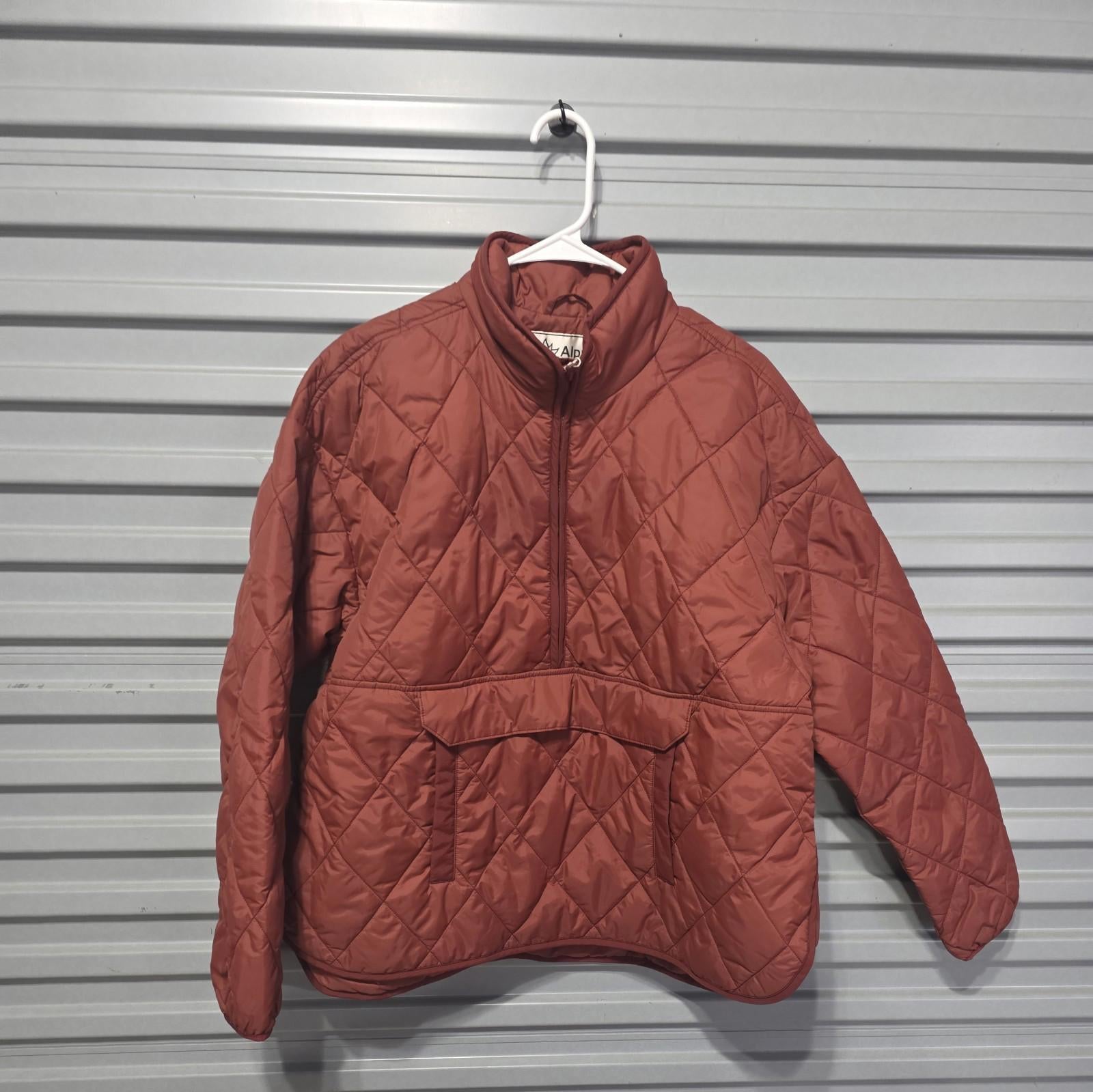 Alpine Design Women's Quilted Anorak Size M Dark Auburn