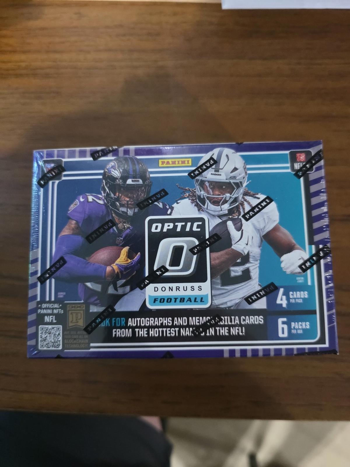 2025 Panini Donruss Optic Football Factory Sealed 6 Pack Blaster Box 24 Cards