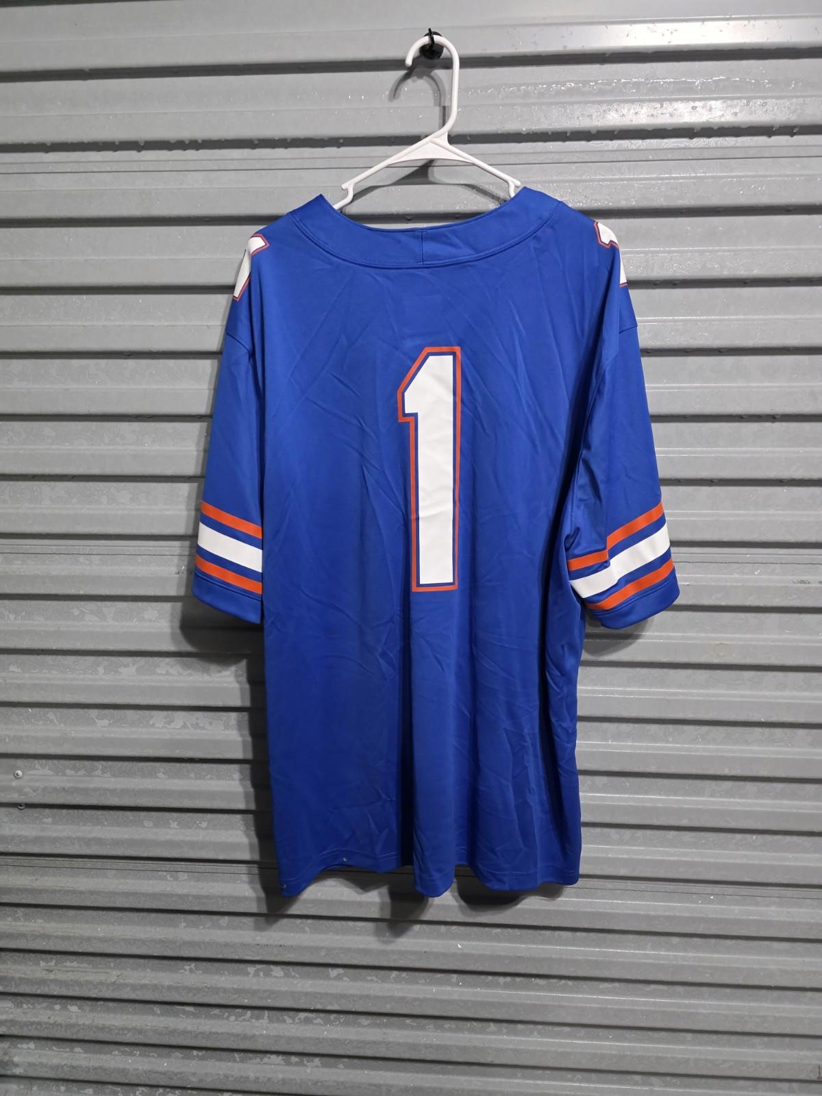 Florida Gators Jersey Mens 2XL Royal Blue Jordan Dri-Fit Football NCAA