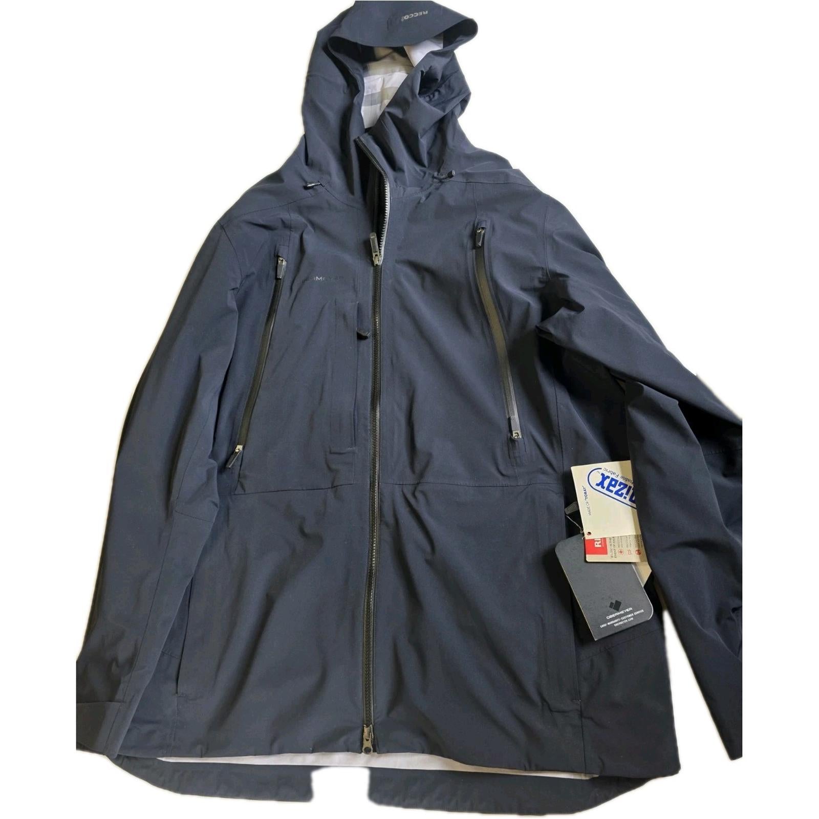 Obermeyer Mens XL Dark Blue Fusion Highlands Shell Recco Rescue Ski Jacket