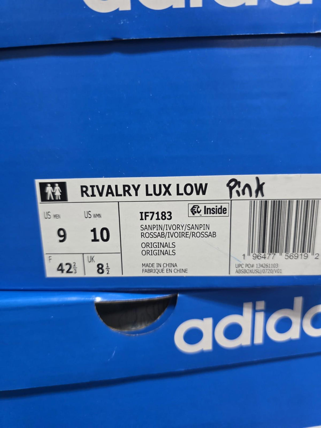 Adidas Rivalry Lux Low Shoes M9 W10 Pink