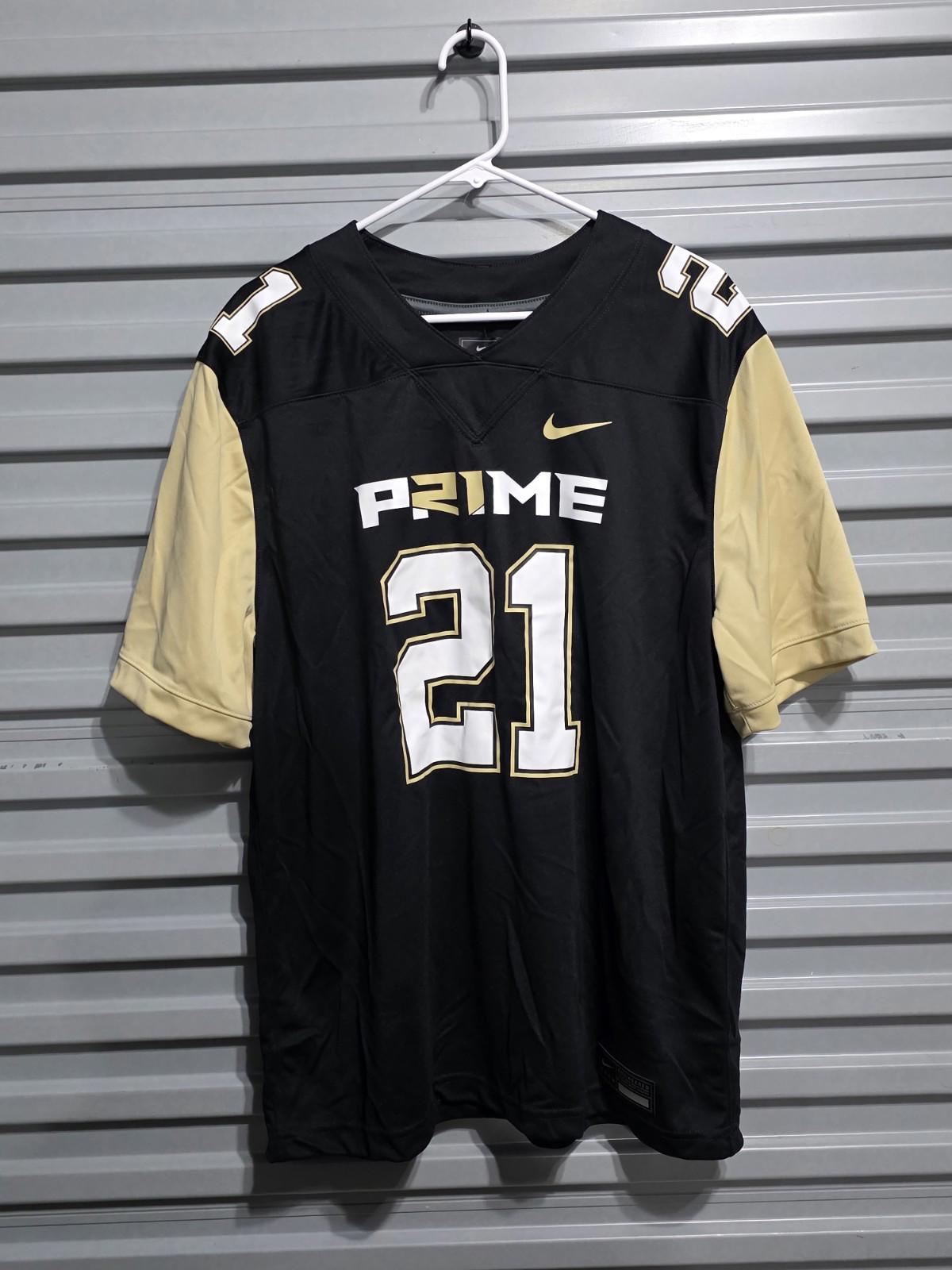 Nike Dri-FIT Coach Prime #21 Deion Sanders 2.0 Mens Sz XL Black Colorado Jersey