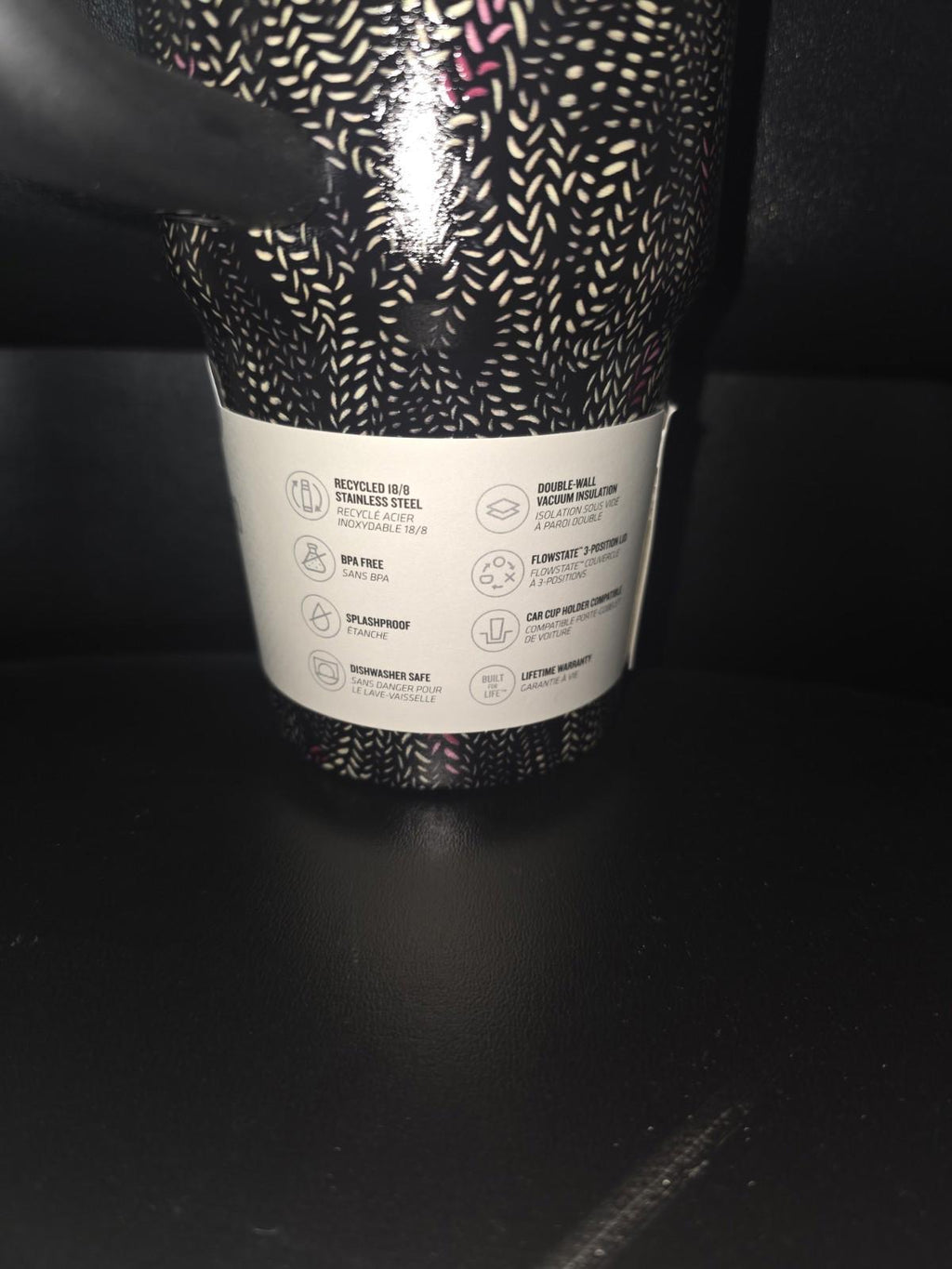 Stanley x Calia 30 oz Flowstate Quencher H2.0 Tumbler Black Serpent