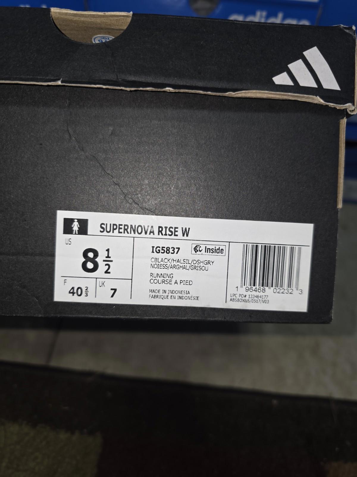 Adidas Women's Supernova Rise 8.5 Black/gray