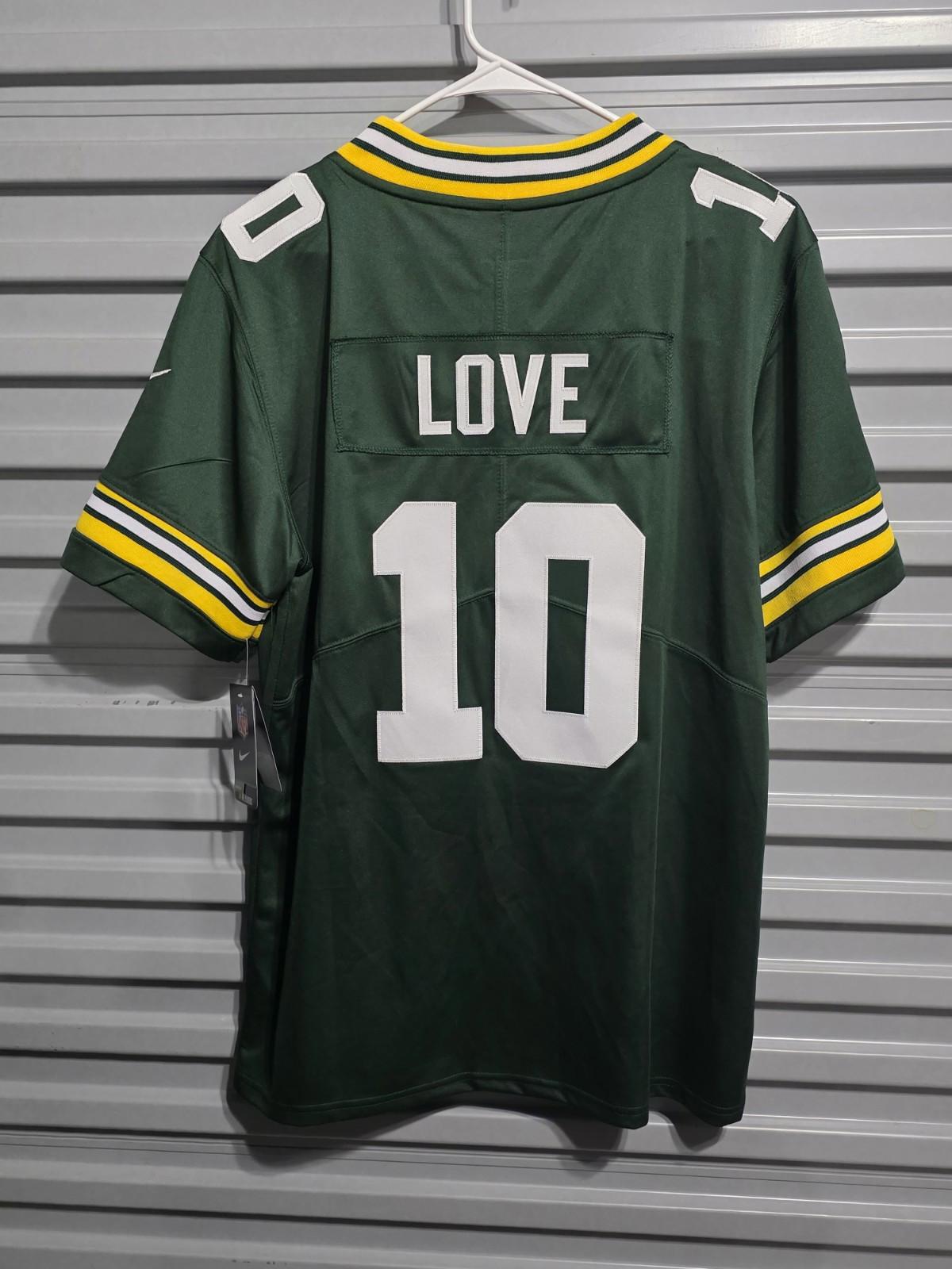Green Bay Packers Jordan Love Nike Jersey Medium NFL On Field #10 Adult