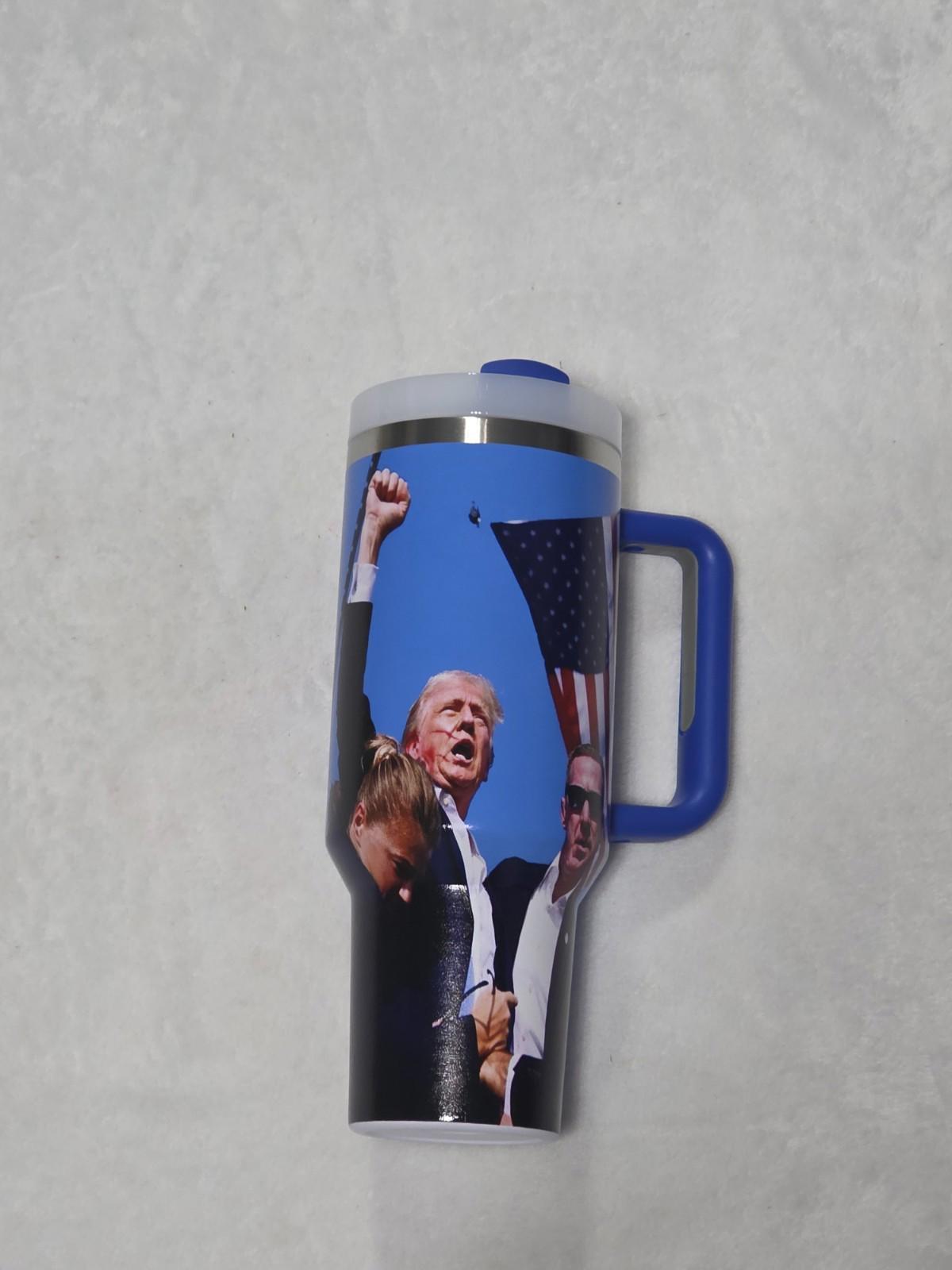 President Donald Trump 40oz Stainless Steel Tumbler Blue