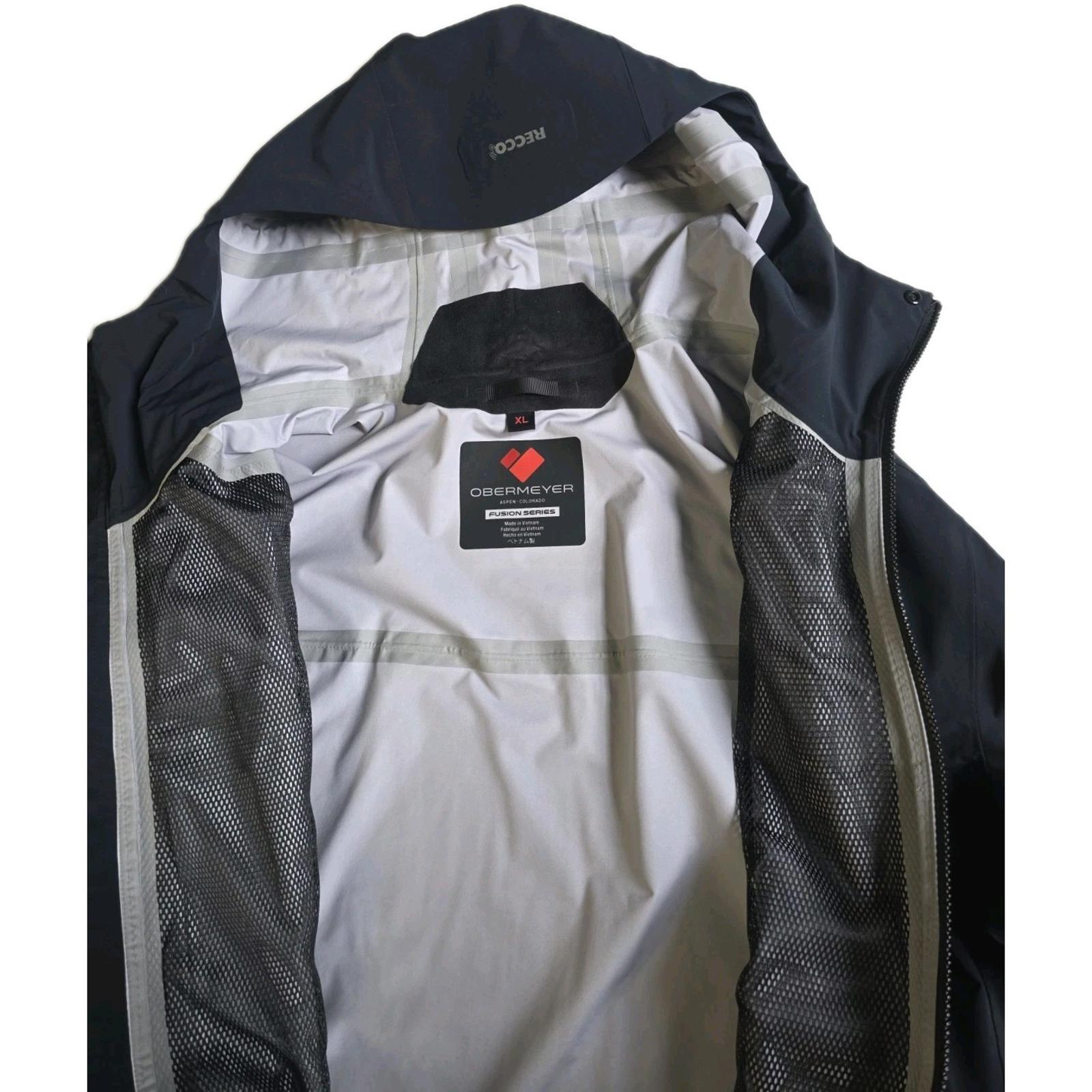 Obermeyer Mens XL Dark Blue Fusion Highlands Shell Recco Rescue Ski Jacket